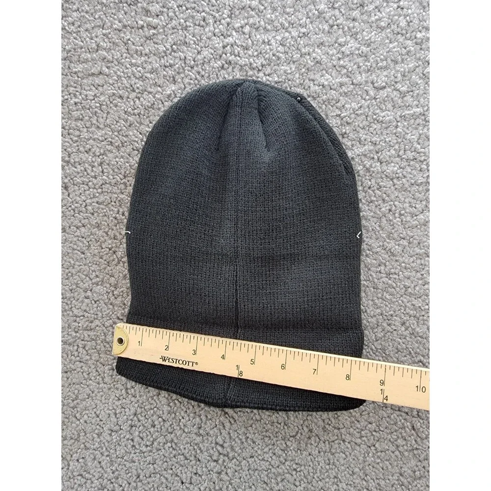 Club Room Beanie & Scarf Set Men's One Size Black Solid Fringe Trim